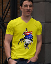 Load image into Gallery viewer, Eagle Giant Scratch USA Flag Gift For Women Guys V-Neck
