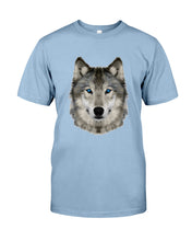 Load image into Gallery viewer, Wolf's Face Simple  Unique Custom Design For Animal Lovers Guys Tee
