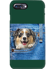 Load image into Gallery viewer, Australian Shepherd In Denim Pocket Gift For Dog Lovers Phone case
