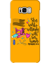 Load image into Gallery viewer, She Works Willingly With Her Hands Gift For Sew Lovers Phone case
