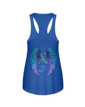 Load image into Gallery viewer, You Matter Ribbon Awareness With Angel Wings Ladies Flowy Tank

