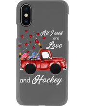 Load image into Gallery viewer, All I Need Are Love And Hockey Gift For Hockey Players Phone case
