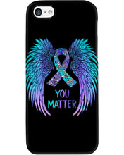 Load image into Gallery viewer, You Matter Ribbon Awareness With Angel Wings Phone case
