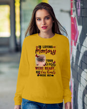 Load image into Gallery viewer, Gift For Angel Dad Red Butterflies Your Wings Were Ready Sweatshirt

