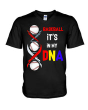 Load image into Gallery viewer, Baseball Be My DNA Gift For Sport Lovers Guys V-Neck
