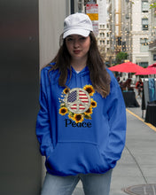 Load image into Gallery viewer, Peace Sign Sunflower Birthday Gift For Girls Hoodie
