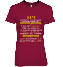 Load image into Gallery viewer, Kim Custom Name Gift A Warrior's Mentality With A Poet's Soul Ladies Tee

