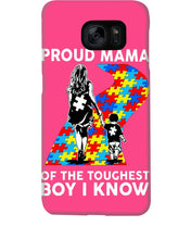 Load image into Gallery viewer, Proud Mama Of The Touchest Boy I Know Autism's Day Gift Phone case
