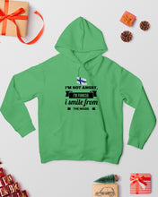 Load image into Gallery viewer, I'm Not Angry I'm Finnish I Smile From The Inside Trending Hoodie
