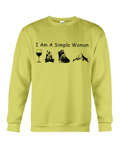 Load image into Gallery viewer, Simple Woman Loves Wine Camping Shoes And Climbing Sweatshirt

