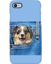 Load image into Gallery viewer, Australian Shepherd In Denim Pocket Gift For Dog Lovers Phone case
