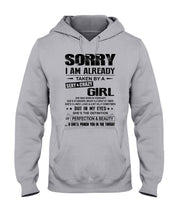 Load image into Gallery viewer, I'm Already Taken By A Sexy And Crazy Girl She Was Born In February Hoodie
