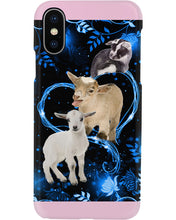 Load image into Gallery viewer, Lovely Phone Case Twinkling Blue Heart Gift For Goat Lovers Phone case
