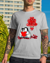 Load image into Gallery viewer, Penguin Forever Love With Red Heart Balloon Gift For Penguin Lovers Guys Tee

