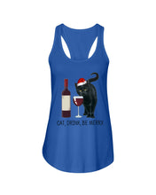 Load image into Gallery viewer, Cat Drink And Be Merry Meaningful Gift For Women Ladies Flowy Tank
