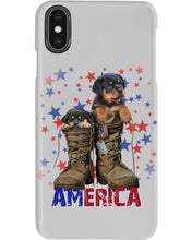 Load image into Gallery viewer, Rottweiler Shoes Armerican Army Gift For Dog Lovers Phone case
