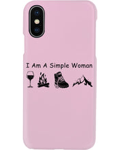Load image into Gallery viewer, Simple Woman Loves Wine Camping Shoes And Climbing Phone case
