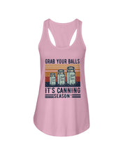 Load image into Gallery viewer, Grab Your Balls It's Canning Season Retro Vintage Ladies Flowy Tank
