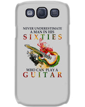 Load image into Gallery viewer, Never Underestimate A 60 Year Old Man Can Play A Guitar Phone case
