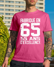 Load image into Gallery viewer, Fabrique En 66 55 Ans D’Excellence Custom Design Gift For Friends Guys Tee
