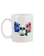 Load image into Gallery viewer, Lovely Phone Case Three Owl With US Flag Gift For Owl Lovers Mug
