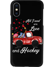 Load image into Gallery viewer, All I Need Are Love And Hockey Gift For Hockey Players Phone case
