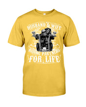 Load image into Gallery viewer, Husband And Wife Riding Partners For Life For Family Guys Tee
