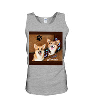 Load image into Gallery viewer, Corgi Paws Pattern Dog Mom Custom Name Gift For Manada Unisex Tank Top
