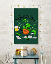Load image into Gallery viewer, Basketball Saint Patrick's Day Gift For Basketball Lovers Vertical Poster

