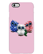 Load image into Gallery viewer, Lovely Phone Case Three Owl With US Flag Gift For Owl Lovers Phone case

