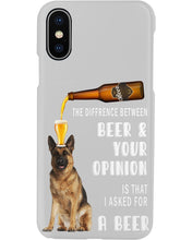 Load image into Gallery viewer, German Shepherd Beer And Your Opinion Gift For Dog Lovers Phone case
