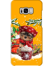 Load image into Gallery viewer, Yorkshire Terrier Loves Drinking Hot Latte Gift For Dog Lovers Phone case

