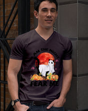 Load image into Gallery viewer, I Am The Night Fear Me Ghost Cat Gift For Cat Lovers Guys V-Neck
