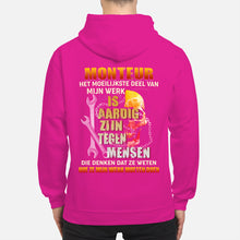 Load image into Gallery viewer, Het Moeilijkste Deel Van Mijn Werk Is Aardig Zijn Tegen Mensen Hoodie
