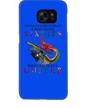 Load image into Gallery viewer, Never Underestimate A 60 Year Old Man Can Play A Guitar Phone case
