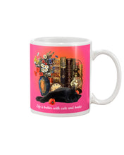 Load image into Gallery viewer, Black Cat Life Is Better With Books Gift For Cat Lovers Mug

