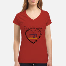 Load image into Gallery viewer, Sewing I'm A Simple Woman Gift For Women Ladies V-Neck
