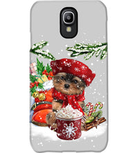 Load image into Gallery viewer, Yorkshire Terrier Loves Drinking Hot Latte Gift For Dog Lovers Phone case
