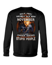 Load image into Gallery viewer, Walk Away I Am A Grumpy Old Man Who Was Born In November Birthday Gift Sweatshirt

