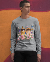 Load image into Gallery viewer, Pekingese With Peonies Gift For Dog Lovers Unisex Long Sleeve
