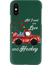 Load image into Gallery viewer, All I Need Are Love And Hockey Gift For Hockey Players Phone case

