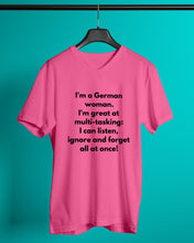 Load image into Gallery viewer, I'm A German Woman I'm Great At Multi Tasking Gift For Women Guys V-Neck
