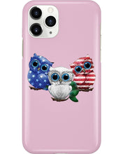 Load image into Gallery viewer, Lovely Phone Case Three Owl With US Flag Gift For Owl Lovers Phone case

