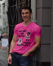 Load image into Gallery viewer, I See Every Morning Is A Schnauzer Who Loves Me Guys V-Neck
