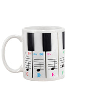 Load image into Gallery viewer, Piano C D E F Black And White Gift For Music Lovers Mug
