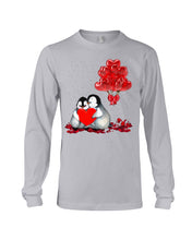 Load image into Gallery viewer, Penguin Forever Love With Red Heart Balloon Gift For Penguin Lovers Unisex Long Sleeve
