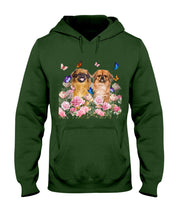 Load image into Gallery viewer, Pekingese With Peonies Gift For Dog Lovers Hoodie
