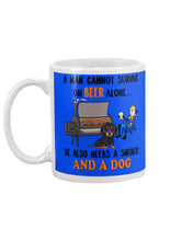 Load image into Gallery viewer, A Man Loves Beer And Dachshund Gift For Dog Lovers Mug
