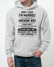 Load image into Gallery viewer, I'm The Lucky One Because I Get To Be Her Husband Gift For Husband Hoodie
