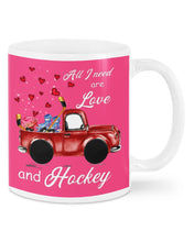 Load image into Gallery viewer, All I Need Are Love And Hockey Gift For Hockey Players Mug
